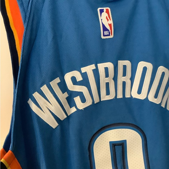 OKC Thunder Jersey Nike Russell Westbrook #0 Oklahoma City Men’s S/XS 44, EUC - Picture 6 of 9